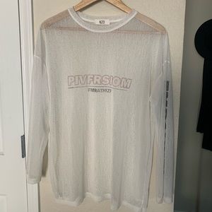 Mesh dress/long sleeve shirt